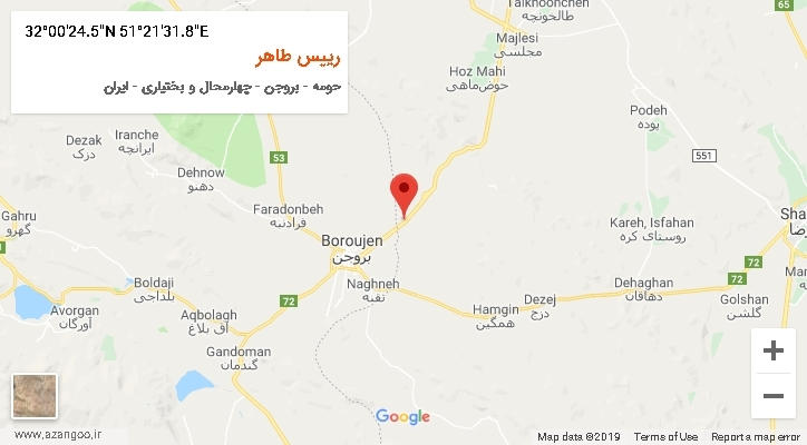 روستای رییس طاهر بر روی نقشه