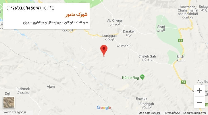 روستای شهرک مامور بر روی نقشه