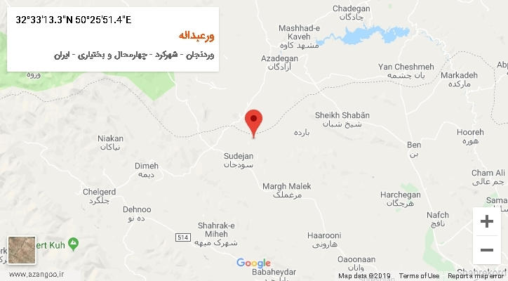 روستای ورعبداله بر روی نقشه