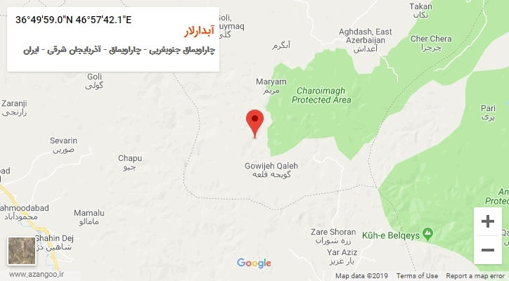 روستای آبدارلار بر روی نقشه