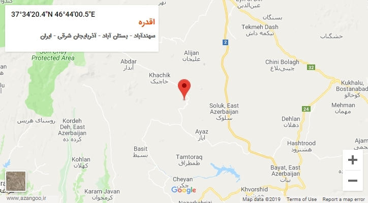 روستای اقدره بر روی نقشه