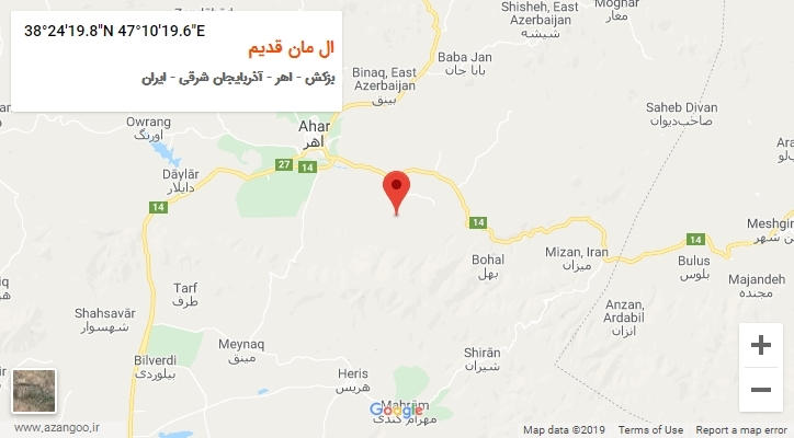 روستای ال مان قدیم بر روی نقشه