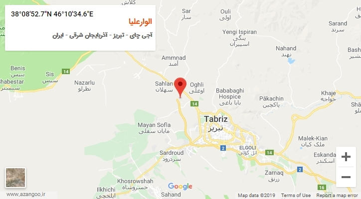 روستای الوارعلیا بر روی نقشه
