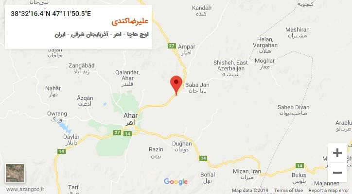 روستای علیرضاکندی بر روی نقشه