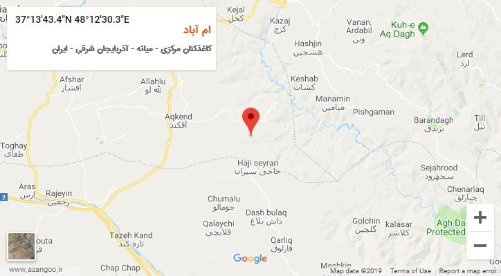 روستای ام آباد بر روی نقشه