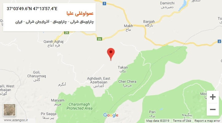 روستای عمواوغلی علیا بر روی نقشه