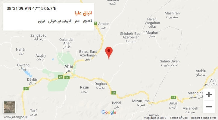روستای انباق علیا بر روی نقشه
