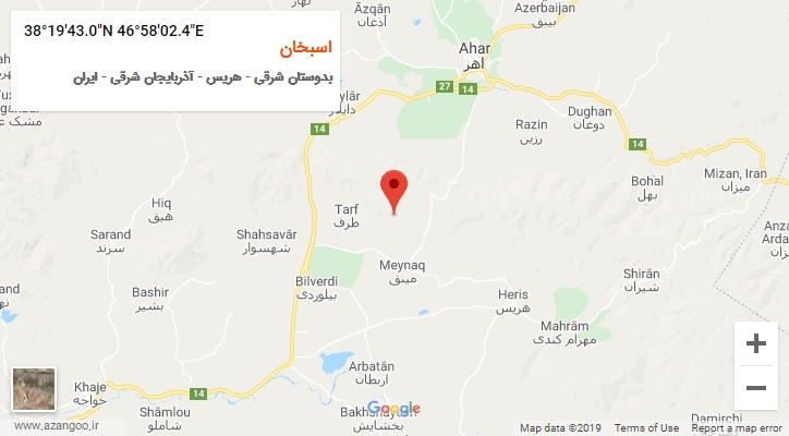 روستای اسبخان بر روی نقشه