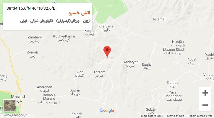 روستای اتش خسرو بر روی نقشه