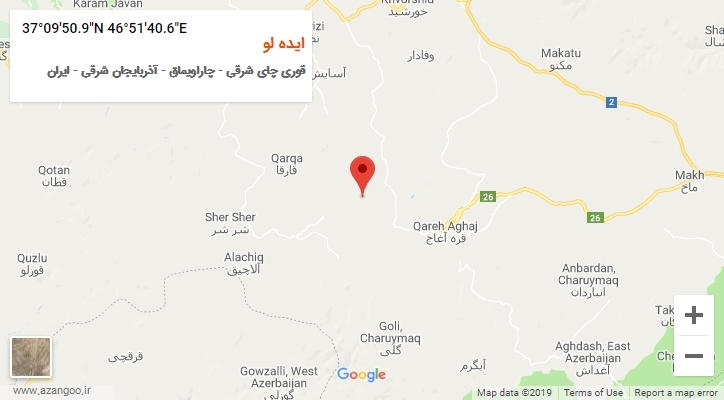 روستای ایده لو بر روی نقشه
