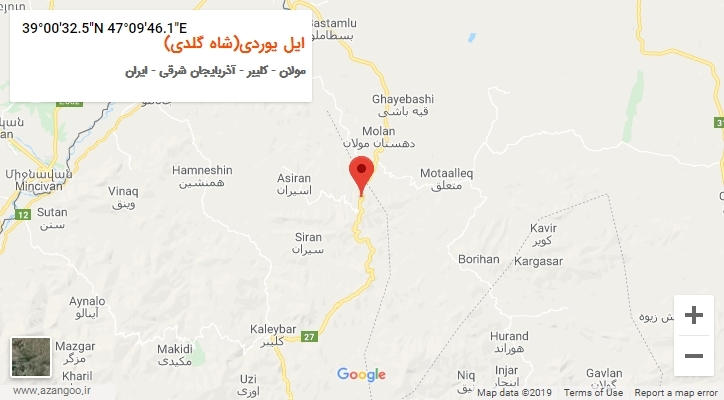 روستای ایل یوردی(شاه گلدی) بر روی نقشه
