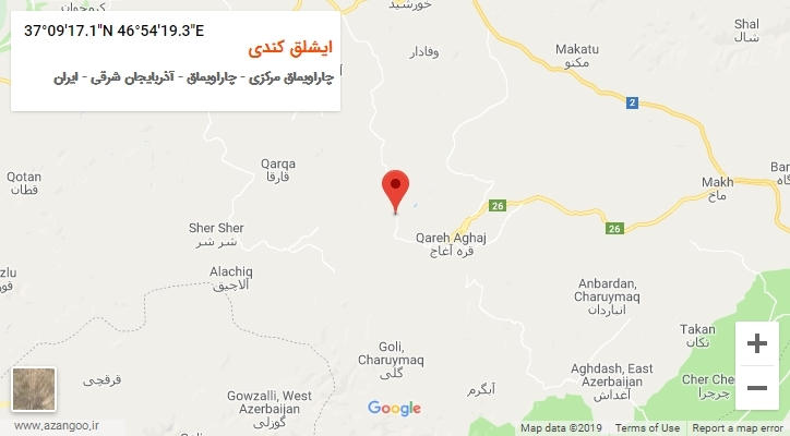 روستای ایشلق کندی بر روی نقشه
