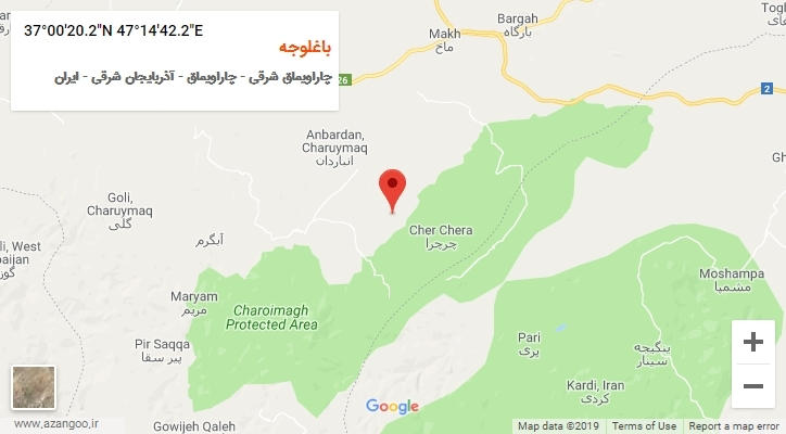 روستای باغلوجه بر روی نقشه