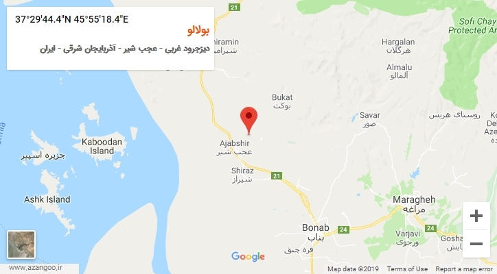 روستای بولالو بر روی نقشه