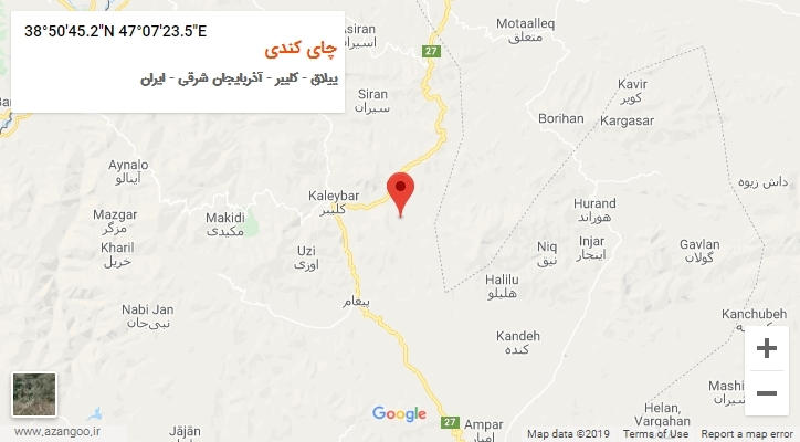 روستای چای کندی بر روی نقشه