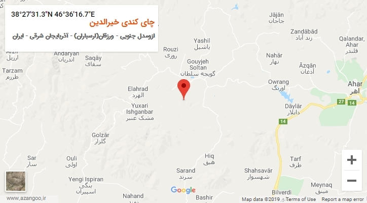 روستای چای کندی خیرالدین بر روی نقشه
