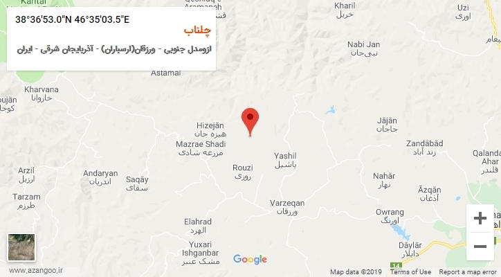 روستای چلناب بر روی نقشه