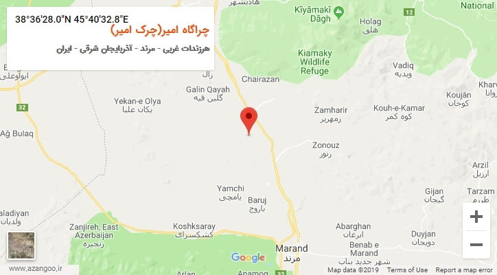 روستای چراگاه امیر(چرک امیر) بر روی نقشه