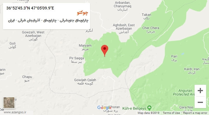 روستای چوکتو بر روی نقشه