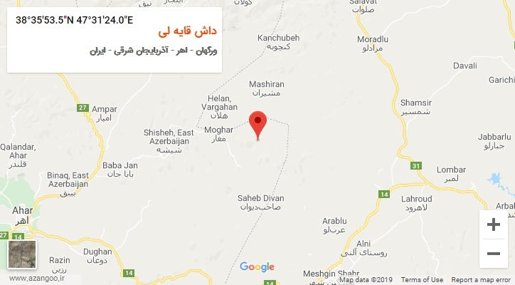 روستای داش قایه لی بر روی نقشه