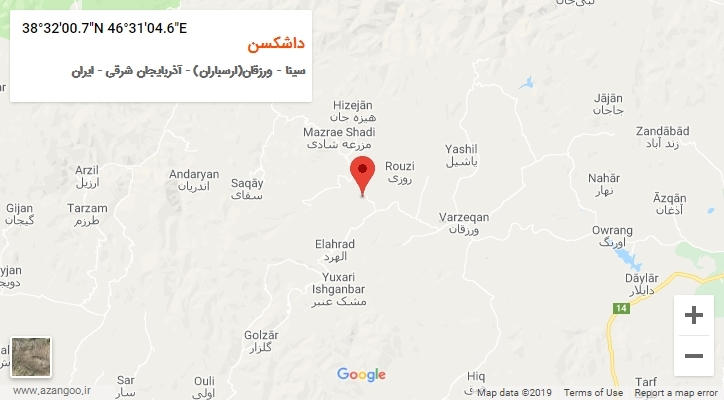 روستای داشکسن بر روی نقشه