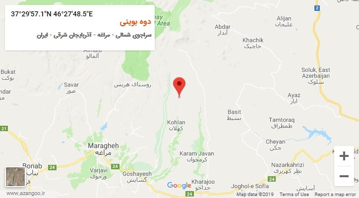 روستای دوه بوینی بر روی نقشه