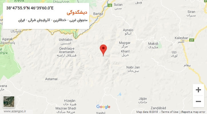 روستای دیشگدوگی بر روی نقشه