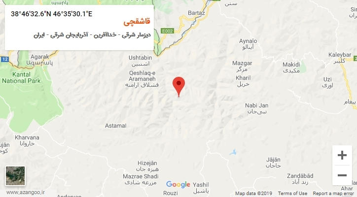 روستای قاشقچی بر روی نقشه