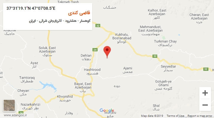 روستای قاضی کندی بر روی نقشه