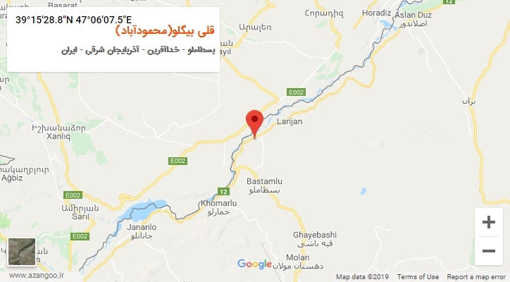 روستای قلی بیگلو(محمودآباد) بر روی نقشه