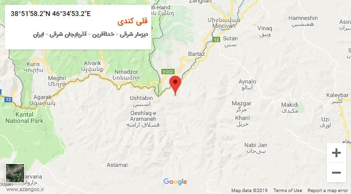 روستای قلی کندی بر روی نقشه