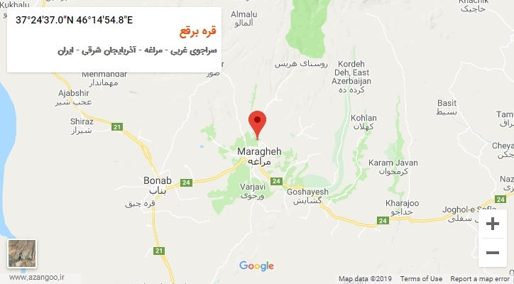 روستای قره برقع بر روی نقشه