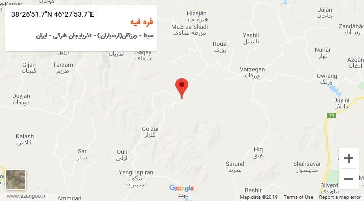 روستای قره قیه بر روی نقشه