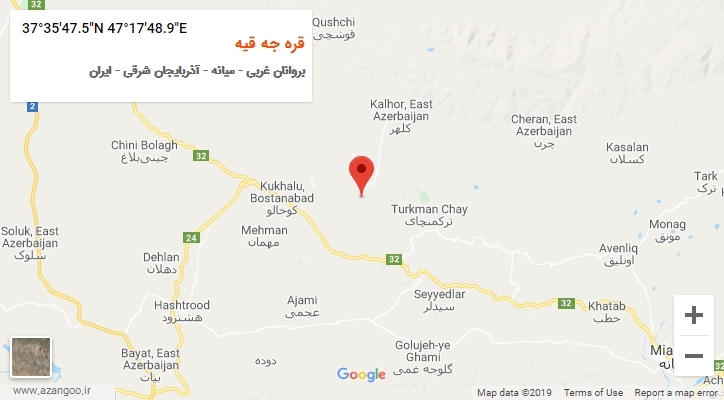 روستای قره جه قیه بر روی نقشه