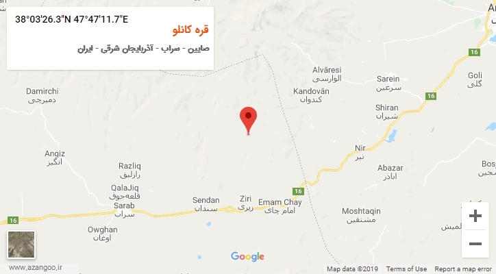 روستای قره کانلو بر روی نقشه
