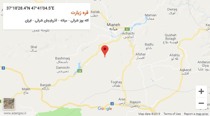 روستای قره زیارت بر روی نقشه