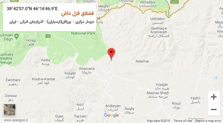 روستای قشلاق قزل داش بر روی نقشه
