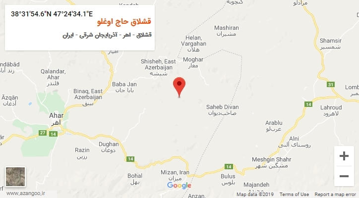 روستای قشلاق حاج اوغلو بر روی نقشه