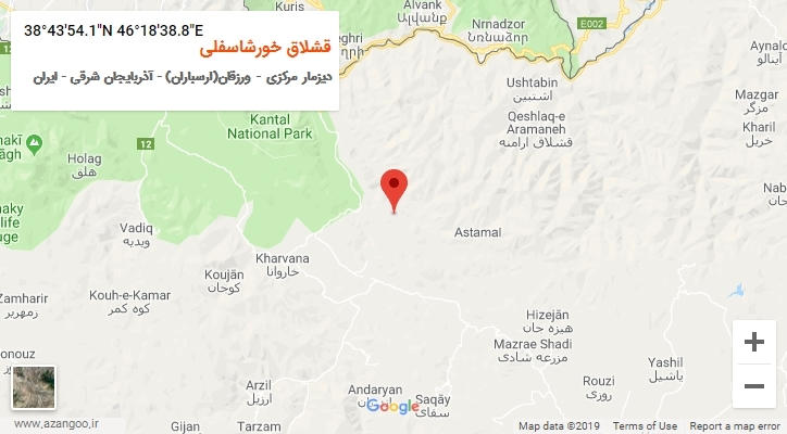 روستای قشلاق خورشاسفلی بر روی نقشه