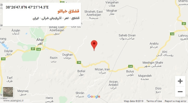 روستای قشلاق خیاللو بر روی نقشه