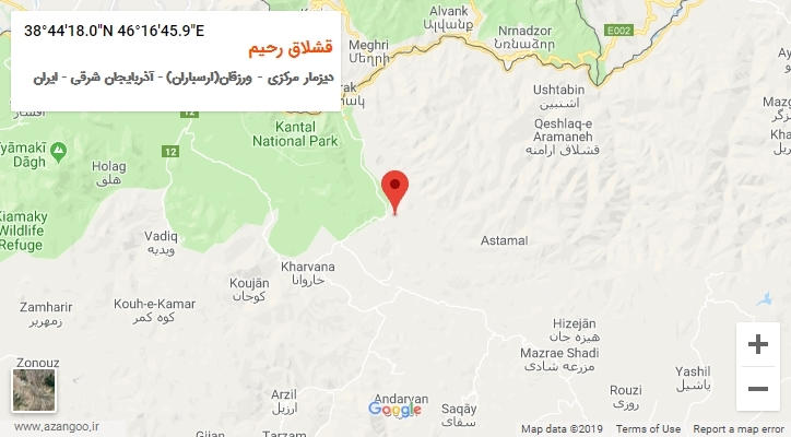 روستای قشلاق رحیم بر روی نقشه