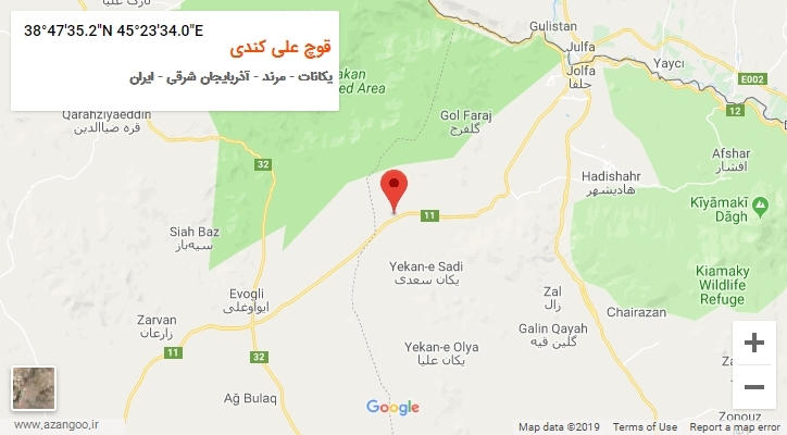 روستای قوچ علی کندی بر روی نقشه