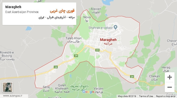 دهستان قوری چای غربی بر روی نقشه