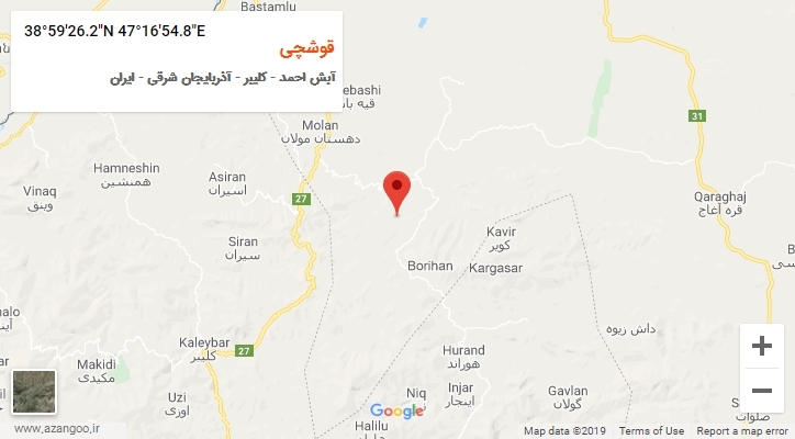 روستای قوشچی بر روی نقشه