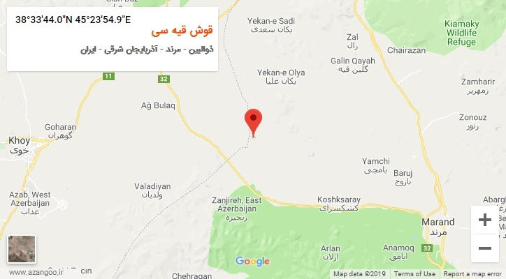 روستای قوش قیه سی بر روی نقشه
