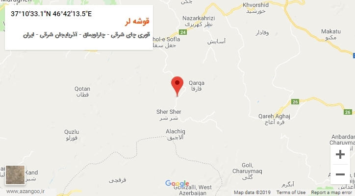 روستای قوشه لر بر روی نقشه