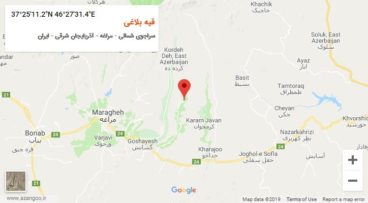 روستای قیه بلاغی بر روی نقشه