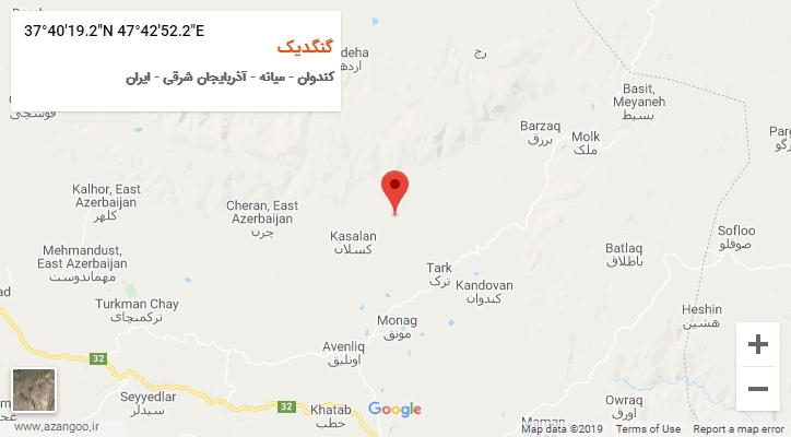 روستای گنگدیک بر روی نقشه