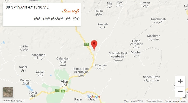 روستای گرده سنگ بر روی نقشه