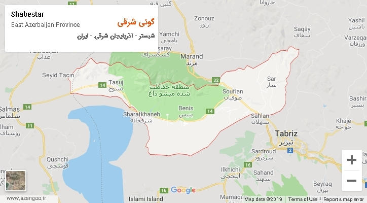 دهستان گونی شرقی بر روی نقشه